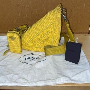 Prada Raffia Triangle bag. Purchased brand new from the Nordstrom Prada boutique